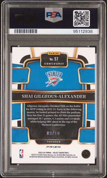 S. Gilgeous-Alexander - 2023 Panini Select Gold Disco PSA 10