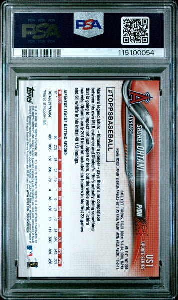 Shohei Ohtani - 2018 Topps Update PSA 10
