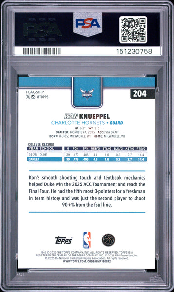 Kon Knueppel - 2025 Topps PSA 9