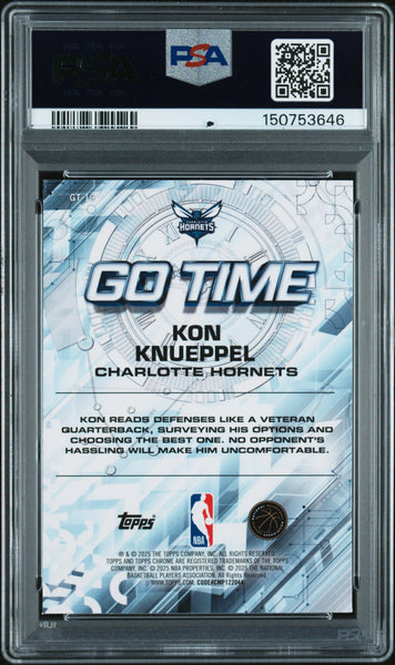 Kon Knueppel - 2025 Topps Chrome Go Time PSA 9