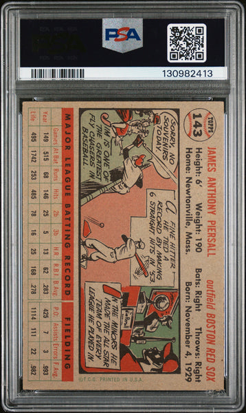 Jim Piersall - 1956 Topps Gray Back PSA 5
