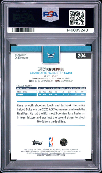 Kon Knueppel - 2025 Topps PSA 9