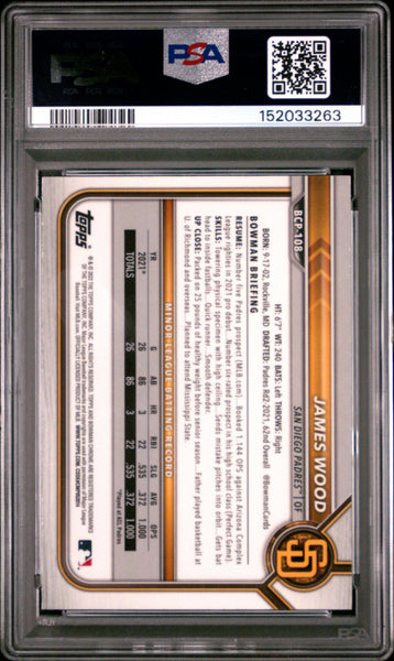 James Wood - 2022 Bowman Mega Box Chrome PSA 9