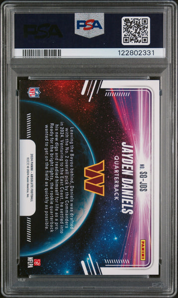 Jayden Daniels - 2024 Panini Absolute Star Gazing Blue Spectrum PSA 8 05/61