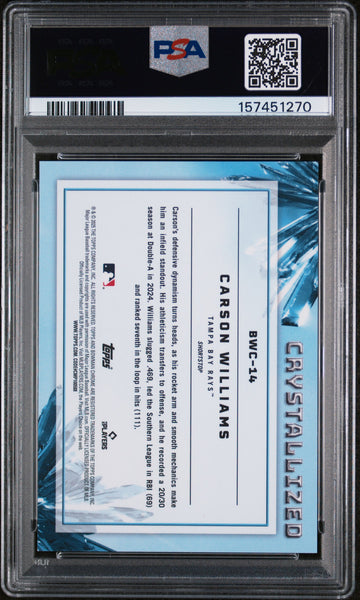 Carson Williams - 2025 Bowman Crystallized PSA 10