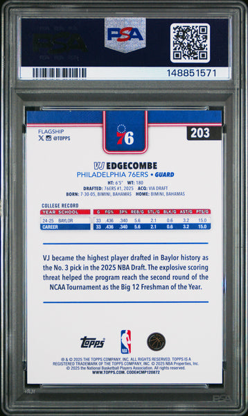 VJ Edgecombe - 2025 Topps PSA 9