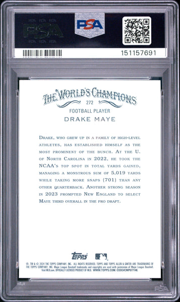 Drake Maye - 2024 Topps Allen & Ginter Silver Portrait Hot Box PSA 9