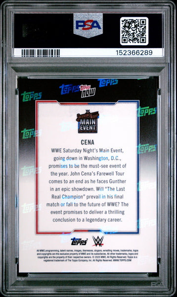 John Cena - 2025 Topps Now WWE PSA 10