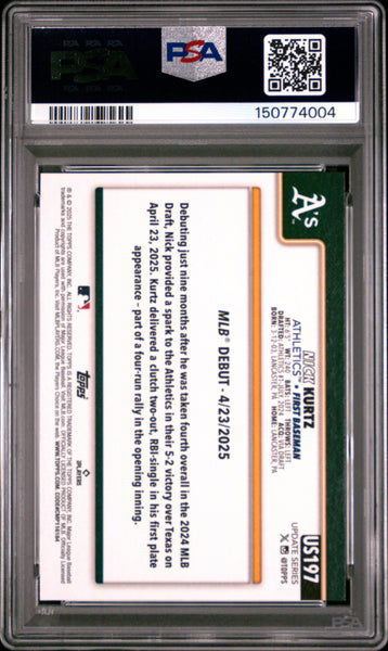 Nick Kurtz - 2025 Topps Update PSA 9
