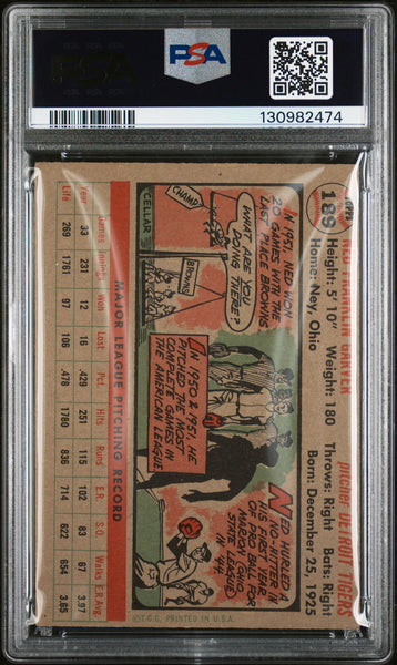 Ned Garver - 1956 Topps PSA 4