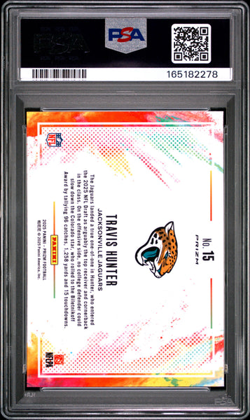 Travis Hunter - 2025 Panini Prizm Color Blast PSA 10