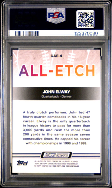 John Elway - 2023 Topps Composite Chrome All-Etch Superfractor 1/1 PSA 8