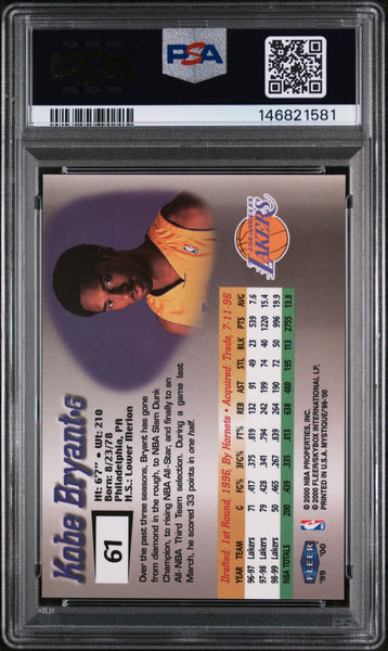Kobe Bryant - 1999 Fleer Mystique PSA 7