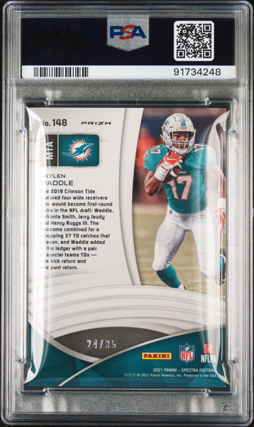 Jaylen Waddle - 2021 Panini Spectra Neon Green PSA 9 /35