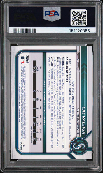 Cal Raleigh - 2022 Bowman PSA 10