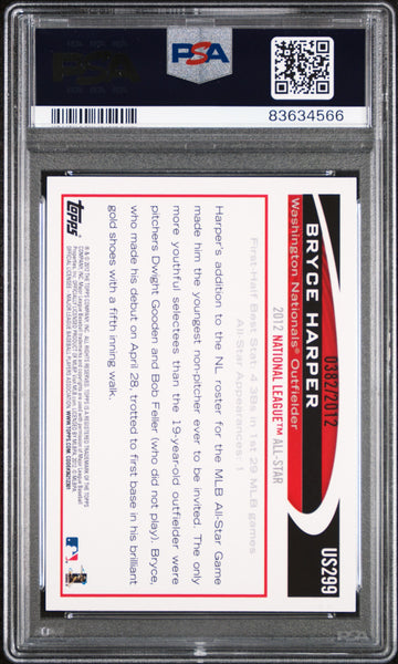 Bryce Harper - 2012 Topps Update Batting Gold PSA 10 /2012