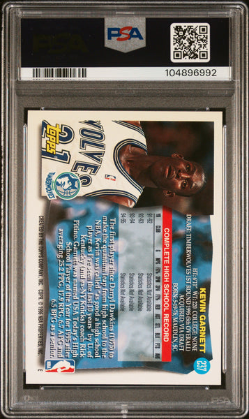 Kevin Garnett - 1995 Topps PSA 10