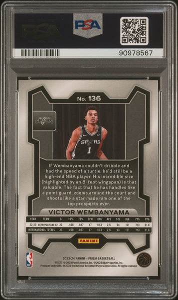 Victor Wembanyama - 2023 Panini Prizm Rookie PSA 10