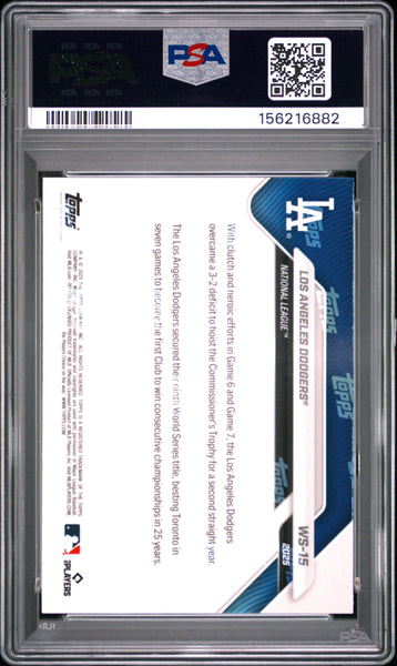 Los Angeles Dodgers - 2025 Topps Now Los Angeles Dodgers WS Champions PSA 9
