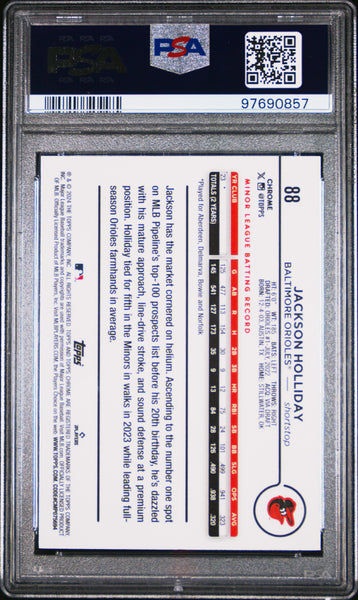 Jackson Holliday - 2024 Topps Chrome X Fractor PSA 10