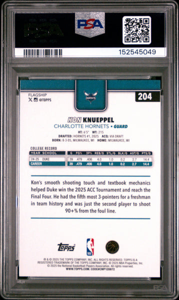 Kon Knueppel - 2025 Topps PSA 9