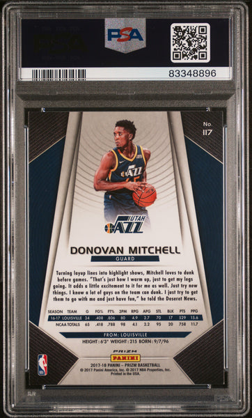 Donovan Mitchell - 2017 Panini Prizm Ruby Wave PSA 10 GEM MINT Rookie