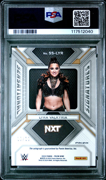 Lyra Valkyria - 2024 Panini Prizm WWE Sensational Signatures Gold PSA 10 /10