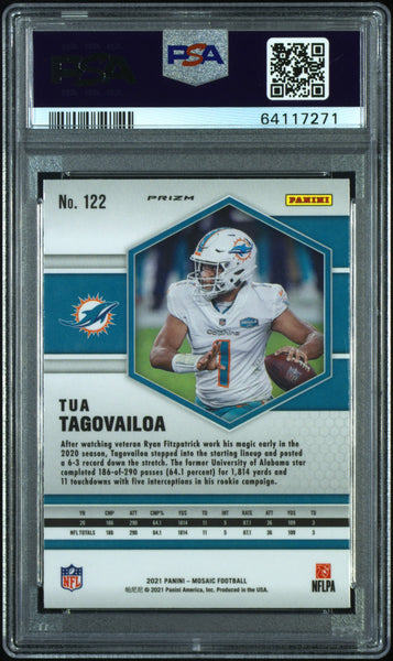 Tua Tagovailoa - 2021 Panini Mosaic Genesis PSA 10