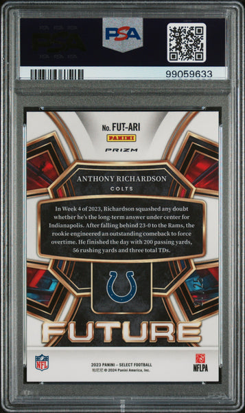 Anthony Richardson - 2023 Panini Select Select Future Tie Dye Prizm PSA 10