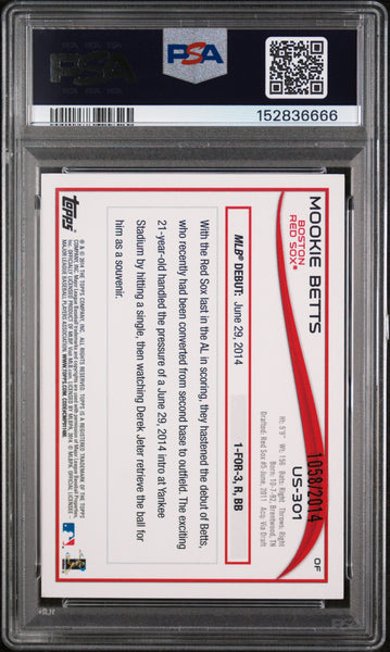 Mookie Betts - 2014 Topps Update Gold PSA 7 1058/2014