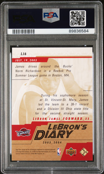 LeBron James - 2003 Upper Deck Lebron's Diary PSA 9