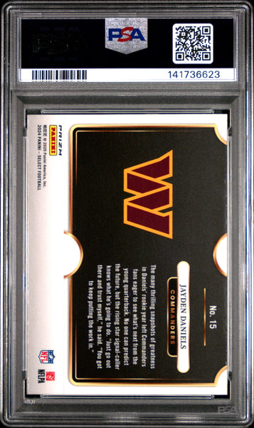 Jayden Daniels - 2024 Panini Select Snapshots Prizm PSA 10