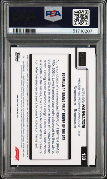 Lewis Hamilton - 2025 Topps Chrome Formula 1 #133 Pink Raywave PSA 10 140/250