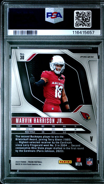 Marvin Harrison JR. - 2024 Panini Prizm Rookie Variation PSA 10