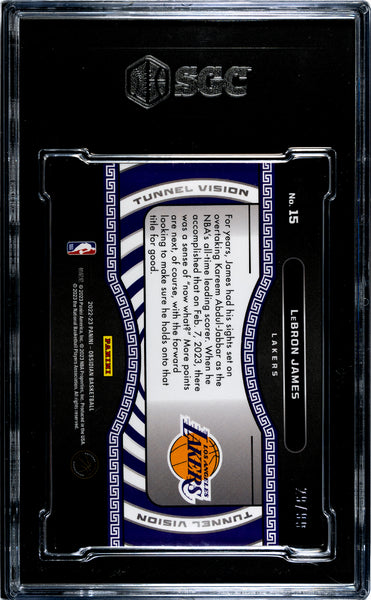 LeBron James - 2022 Panini Obsidian Tunnel Vision 29/99 SGC 9