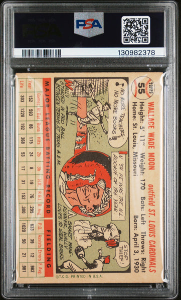 Wally Moon - 1956 Topps White Back PSA 5