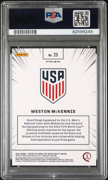 Weston Mckennie - 2022 Panini Prizm World Cup Qatar Manga PSA 10