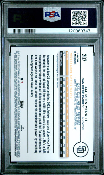 Jackson Merrill - 2024 Topps Chrome Variation PSA 9