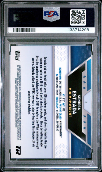 Seniesa Estrada - 2024 Topps Chrome Boxing Green Refractor PSA 9 20/99