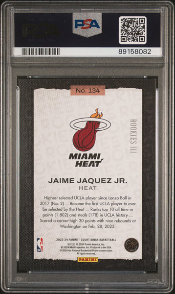Jaime Jaquez JR. - 2023 Panini Court Kings PSA 9