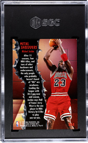 Michael Jordan - 1996 Fleer Metal Shredders SGC 8
