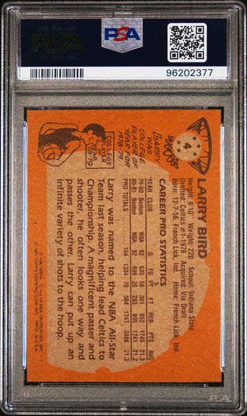 Larry Bird - 1981 Topps PSA 9