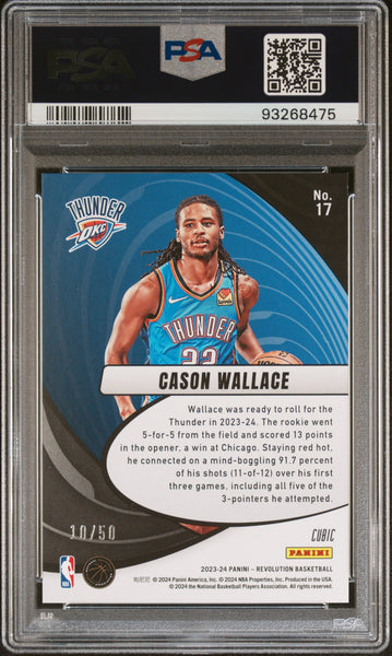 Cason Wallace - 2023 Panini Revolution Vortex Cubic PSA 9