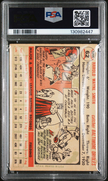 Hal Smith - 1956 Topps White Back PSA 2.5