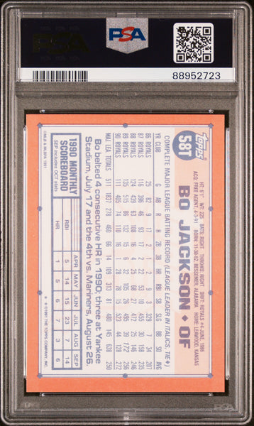 Bo Jackson - 1991 Topps Traded Tiffany PSA 9
