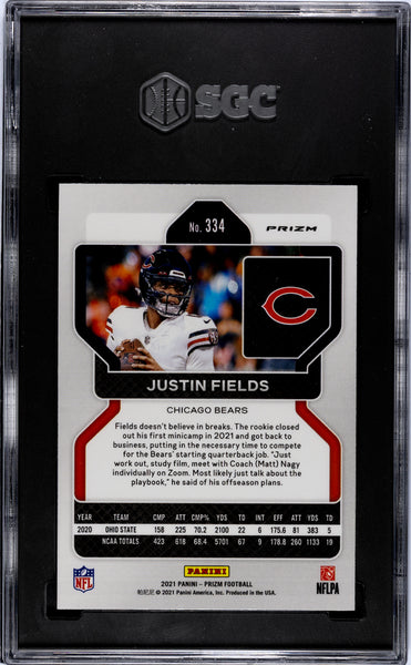 Justin Fields - 2021 Panini Prizm Disco SGC 9.5