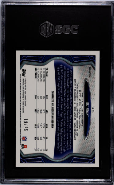 Dez Bryant - 2013 Topps Chrome Red Refractor SGC 9.5 19/25