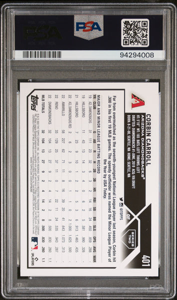Corbin Carroll - 2023 Topps Rookie #401 PSA 9