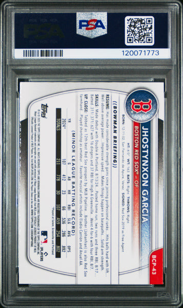 Jhostynxon Garcia - 2025 Bowman Mega Box Chrome Prospects PSA 10