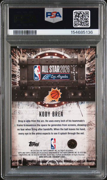 Koby Brea - 2025 Topps Chrome Cactus Jack  Orange Refractor PSA 10 17/50